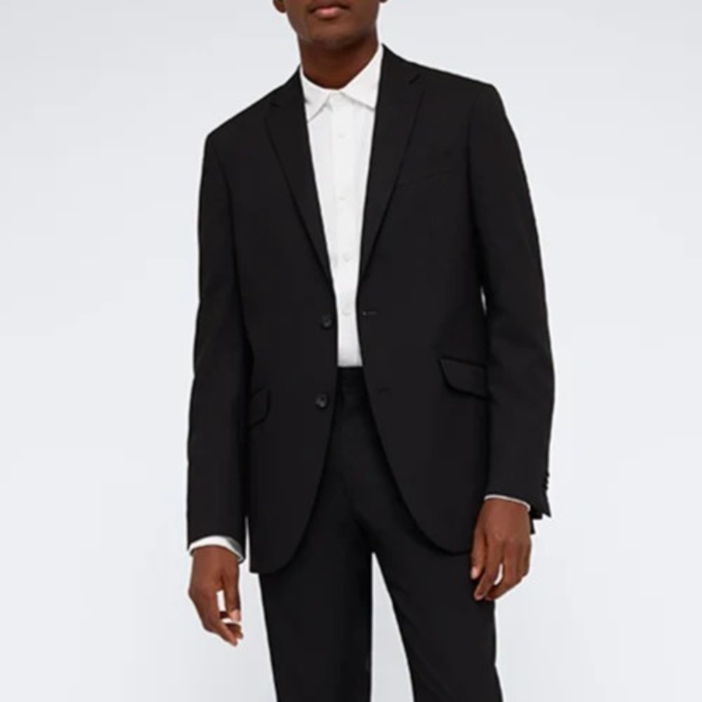 Kenneth Cole Reaction Mens Slim-Fit Suit Jacket 48R Black